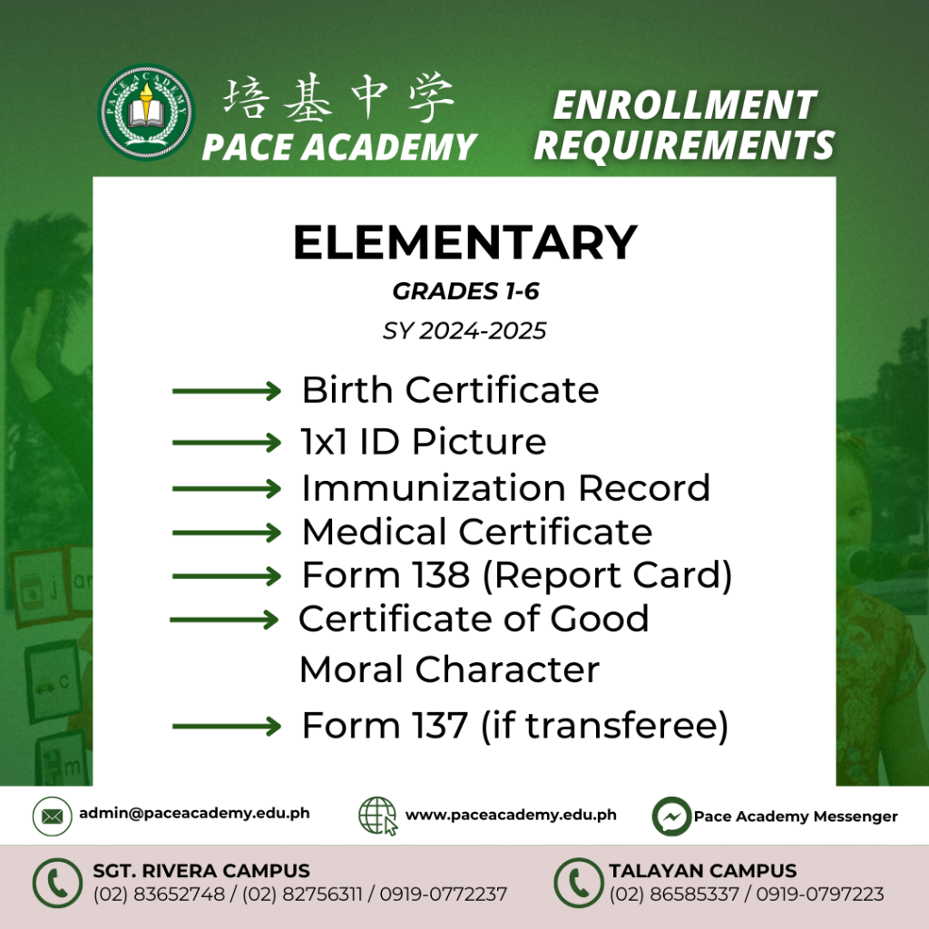 Elementary Doc and Age Req